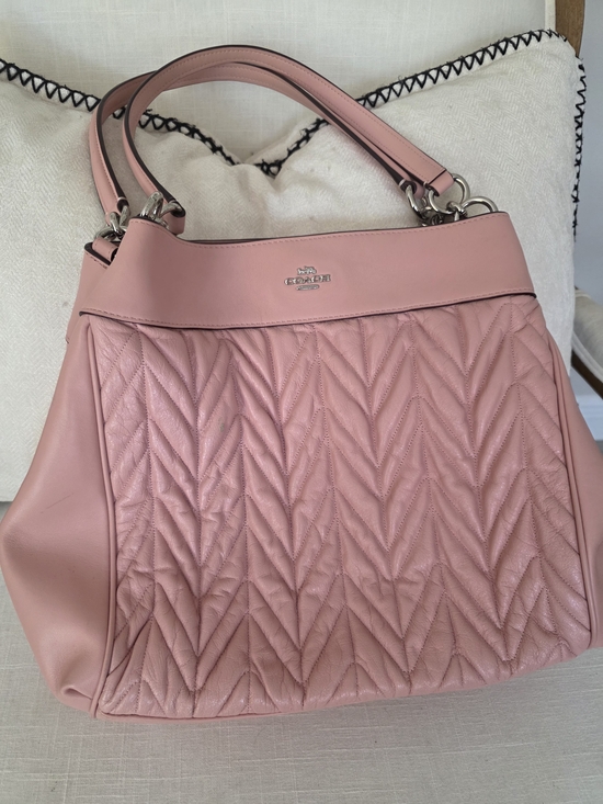 Coach Handbags - Coach Quilted Leather Tote Bag in Pink